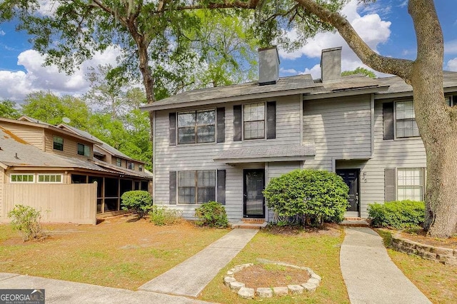 33 Hidden Lake Ct, Savannah, GA 31419 - view of front of house with a chimney