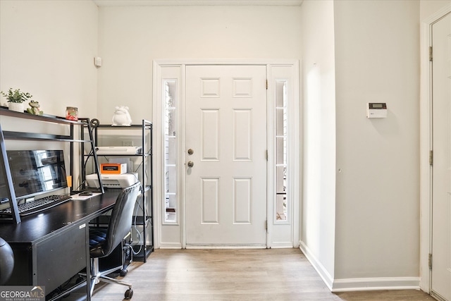 384 Parc River Blvd, Lawrenceville, GA 30046 - foyer featuring wood finished floors and baseboards