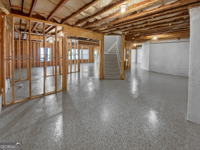 2470 Bridle Bridge Trl, Cumming, GA 30040 - below grade area with stairway