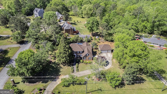 aerial view of a forest