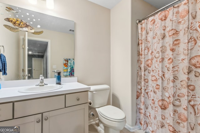 240 Daniel Trent Way, Kingsland, GA 31548 - bathroom featuring vanity and curtained shower