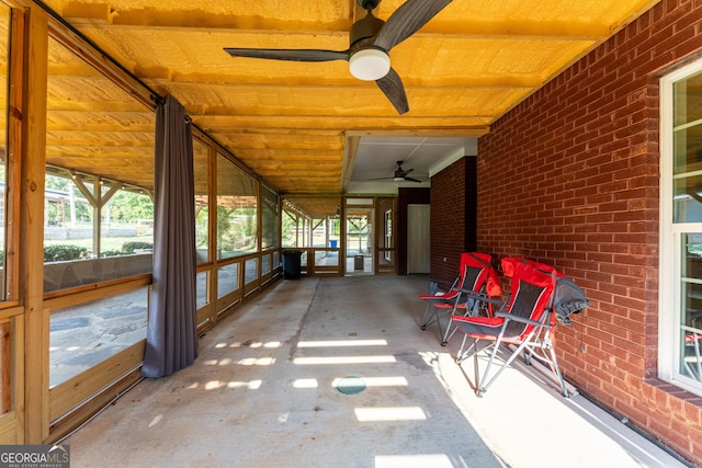 181 Bagley Rd, Eatonton, GA 31024 - sunroom featuring a ceiling fan