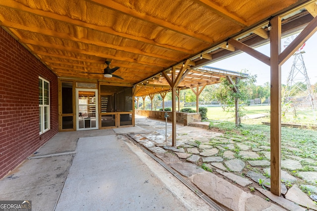 181 Bagley Rd, Eatonton, GA 31024 - view of patio / terrace featuring ceiling fan