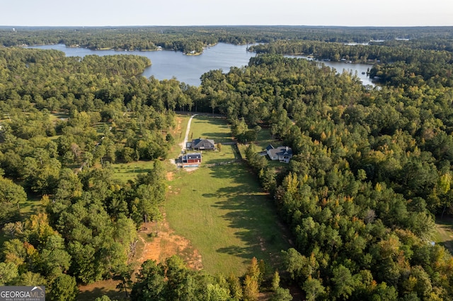 181 Bagley Rd, Eatonton, GA 31024 - birds eye view of property featuring a view of trees and a water view