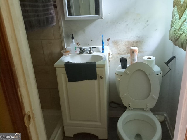 3033 Manchester Dr, Macon, GA 31206 - bathroom with vanity and toilet