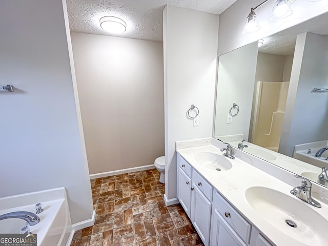 417 Bell Flower Trl, Locust Grove, GA 30248 - bathroom featuring a garden tub and a sink