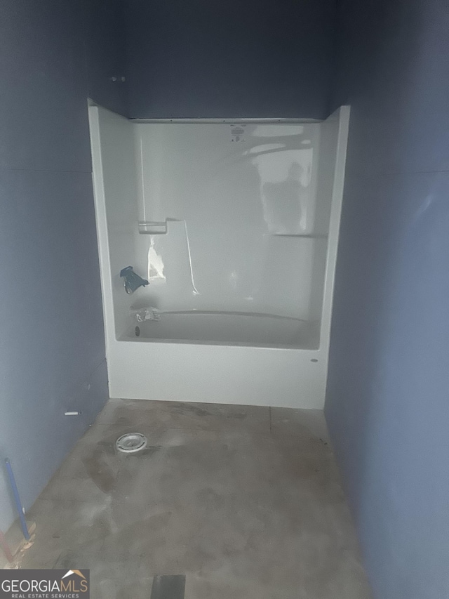 2751 Paoli St, Comer, GA 30629 - full bathroom with a shower, unfinished concrete floors, and a tub
