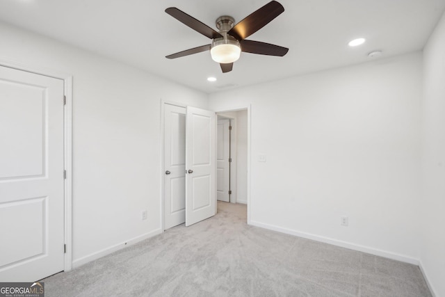 2946 Stockholm Way, Suwanee, GA 30024 - unfurnished bedroom featuring recessed lighting, carpet, a ceiling fan, and baseboards