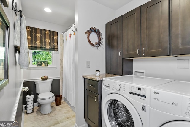 511 Oakdale Rd, Canton, GA 30114 - clothes washing area featuring separate washer and dryer, laundry area, baseboards, and recessed lighting
