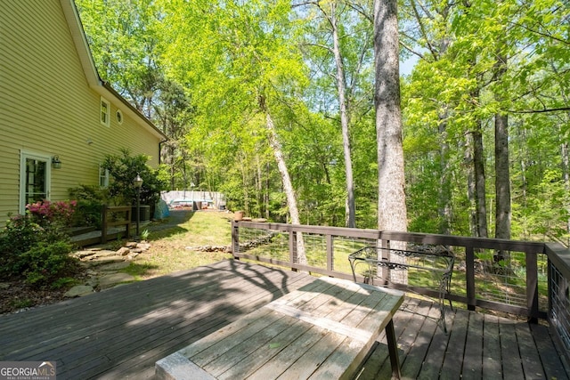 511 Oakdale Rd, Canton, GA 30114 - view of wooden deck