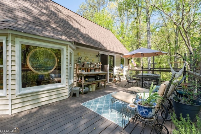 511 Oakdale Rd, Canton, GA 30114 - deck with outdoor dining area