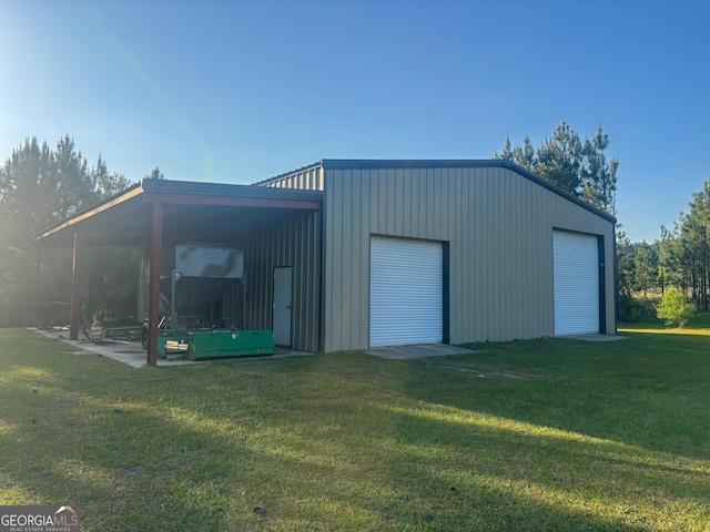garage with a garage