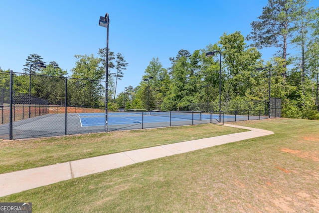 517 Lago Ct, Lagrange, GA 30241 - view of sport court featuring a yard and fence