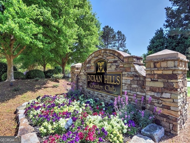 view of community sign