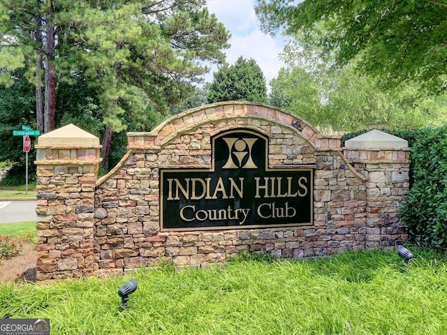 view of community sign