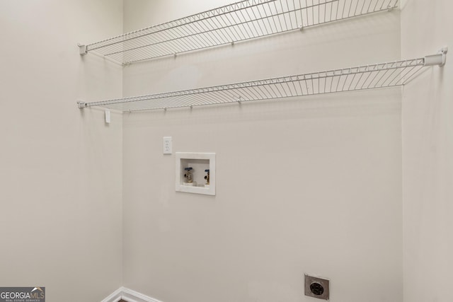 499 Old Deer Path Way, Cleveland, GA 30528 - laundry room featuring hookup for an electric dryer, washer hookup, laundry area, and baseboards