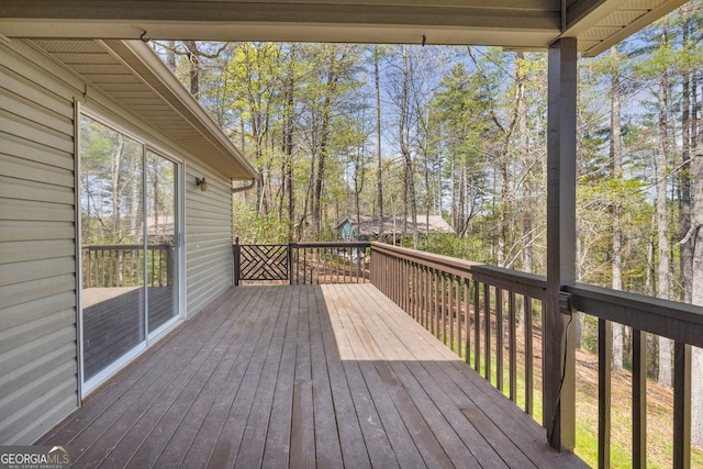 499 Old Deer Path Way, Cleveland, GA 30528 - view of wooden terrace