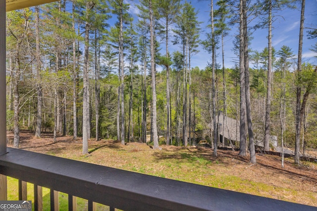 499 Old Deer Path Way, Cleveland, GA 30528 - view of yard with a forest view and a balcony