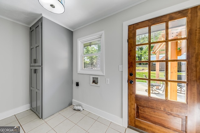 17 Spring Cir, Watkinsville, GA 30677 - laundry area with hookup for an electric dryer, washer hookup, crown molding, cabinet space, and baseboards