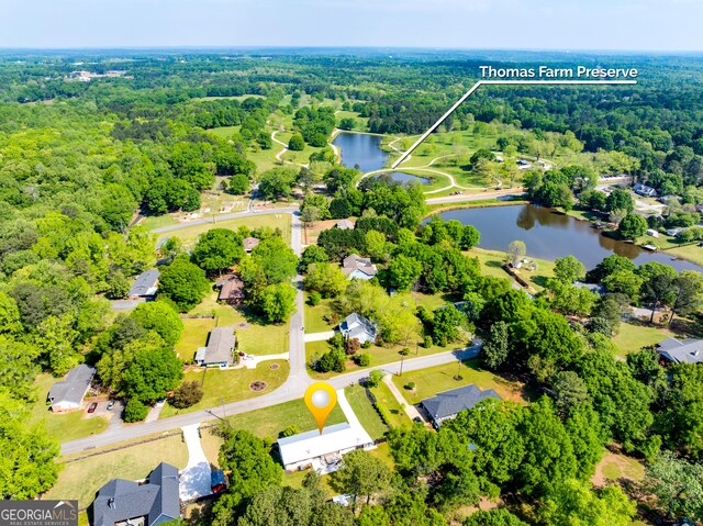 17 Spring Cir, Watkinsville, GA 30677 - aerial view of a large body of water and a heavily wooded area