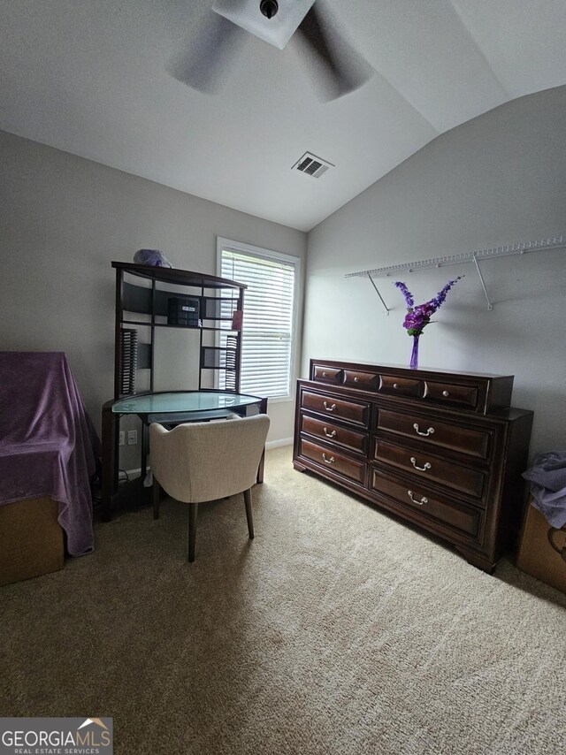 2681 Mariner Way, Villa Rica, GA 30180 - carpeted bedroom featuring vaulted ceiling and baseboards
