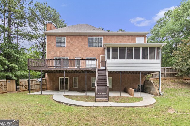 1085 Crown River Pkwy, Mcdonough, GA 30252 - view of patio / terrace featuring stairway and a fenced backyard