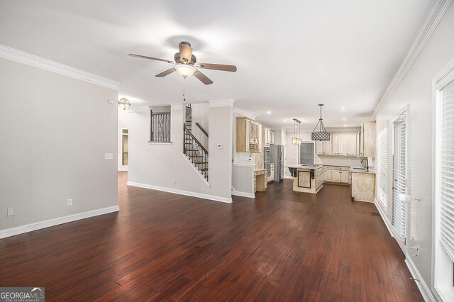 1085 Crown River Pkwy, Mcdonough, GA 30252 - unfurnished dining area featuring wainscoting, an inviting chandelier, and wood finished floors