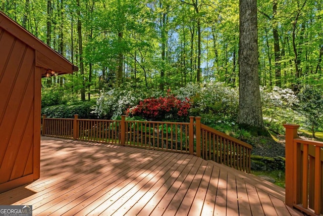 view of wooden deck