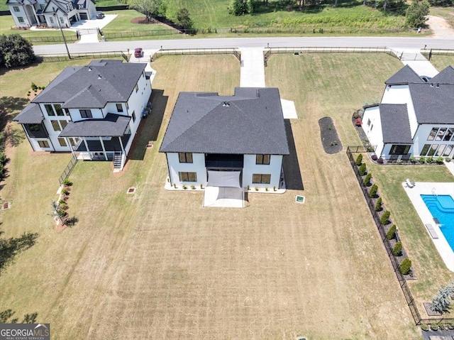 bird's eye view featuring a residential view