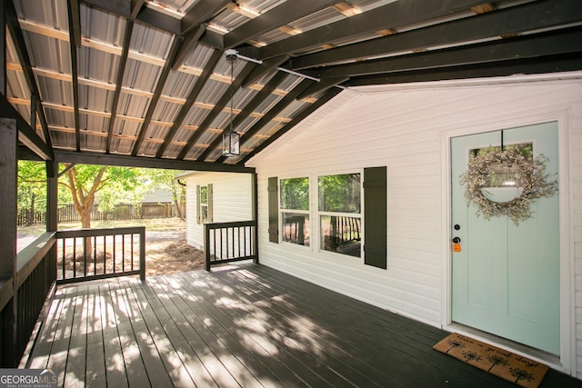 216 Howard Rd, Barnesville, GA 30204 - wooden deck with fence