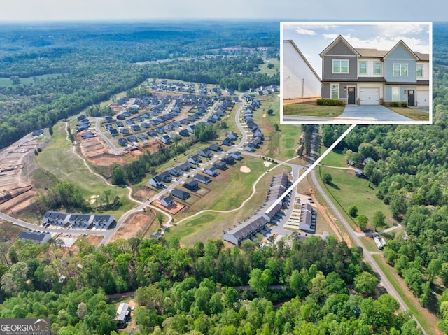 130 Magnolia Pl, Homer, GA 30547 - aerial overview of property's location with a forest