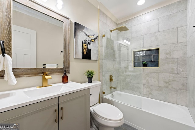 1186 Thomas Rd, Decatur, GA 30030 - full bathroom featuring vanity, toilet, and  shower combination
