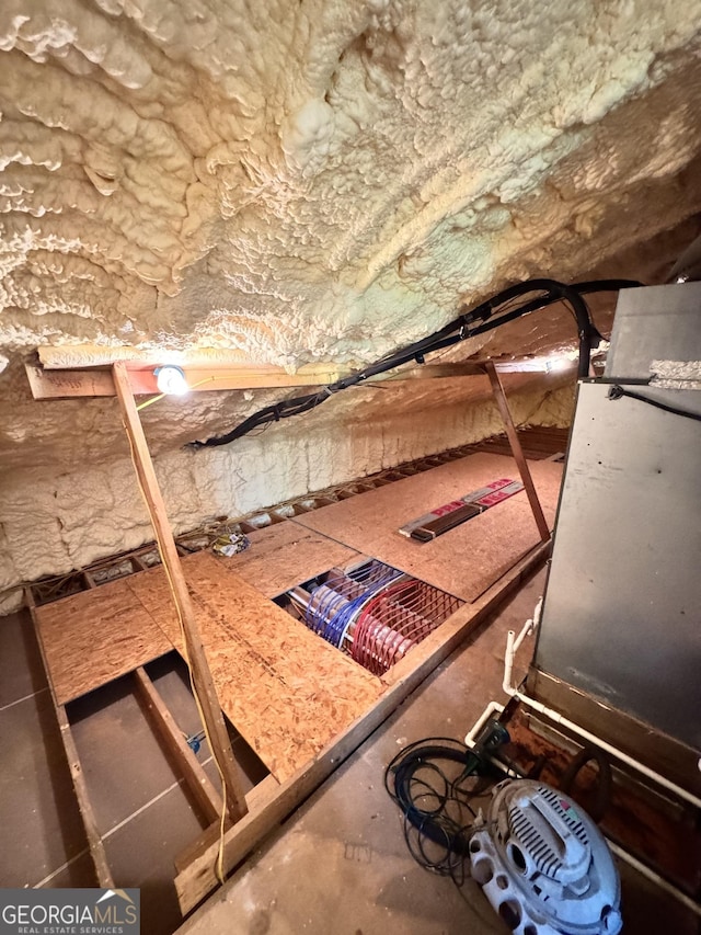 view of attic