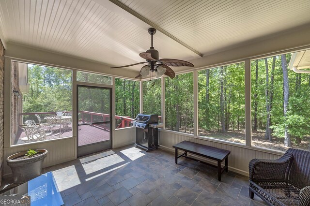 330 Noah Pl, Mcdonough, GA 30252 - sunroom with ceiling fan and plenty of natural light