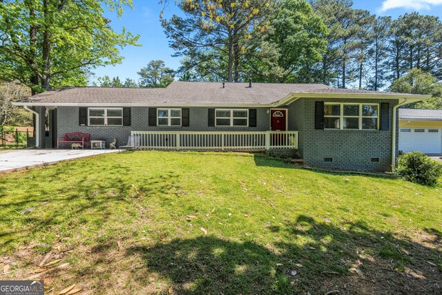 1954 Timothy Dr NE, Atlanta, GA 30329 - single story home featuring crawl space, brick siding, and a front lawn