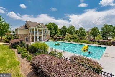 2 Hillshire Dr, Newnan, GA 30263 - community pool with a patio