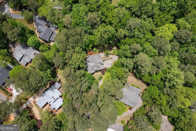 aerial view with a residential view