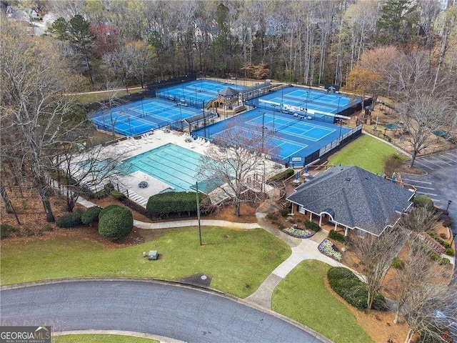 5114 Verbena Dr NW, Acworth, GA 30102 - birds eye view of property with a view of trees