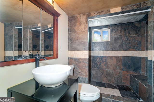 26 Walker St, Cartersville, GA 30120 - full bath featuring vanity, a stall shower, and toilet