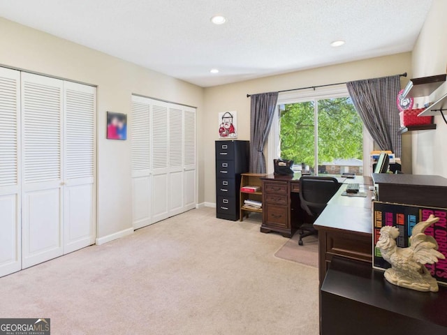 1961 Mars Hill Rd, Watkinsville, GA 30677 - home office featuring recessed lighting and light carpet