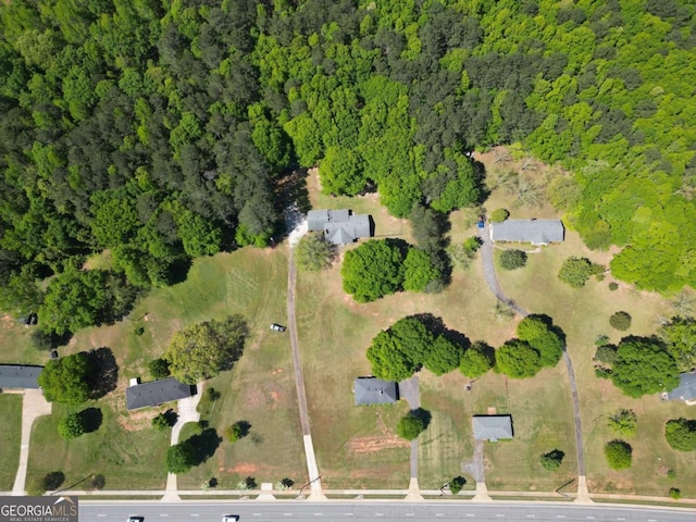 1961 Mars Hill Rd, Watkinsville, GA 30677 - drone / aerial view with a wooded view