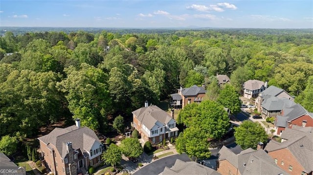 4675 Lakeway Pl, Alpharetta, GA 30005 - birds eye view of property with a forest view and a residential view
