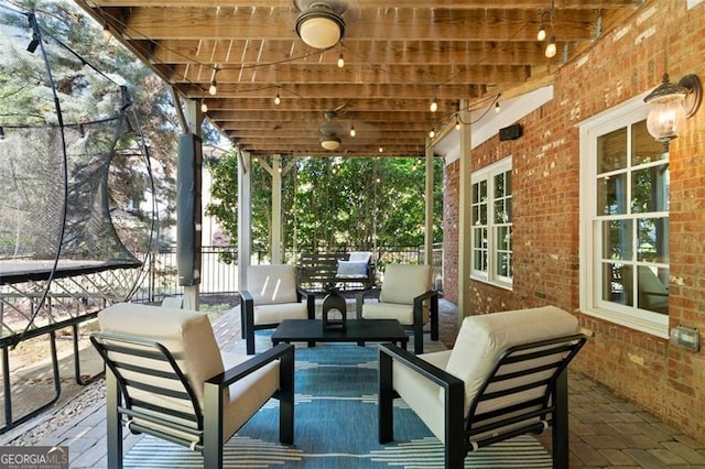 4675 Lakeway Pl, Alpharetta, GA 30005 - view of patio / terrace featuring an outdoor living space