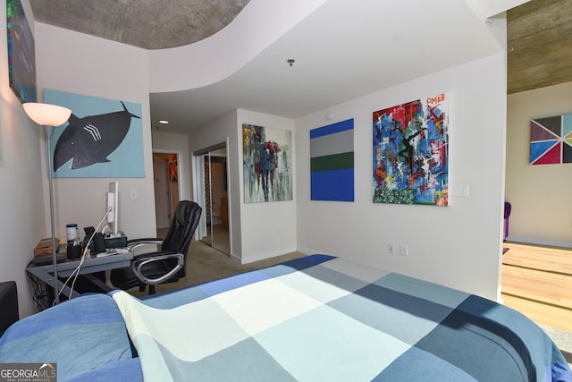 361 17th St NW Unit 1107, Atlanta, GA 30363 - bedroom with an office area and a closet