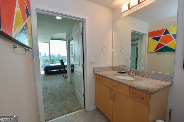 361 17th St NW Unit 1107, Atlanta, GA 30363 - bathroom featuring vanity and tile patterned floors
