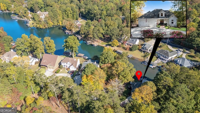 10005 Lakeview Pkwy, Villa Rica, GA 30180 - aerial perspective of suburban area featuring a nearby body of water