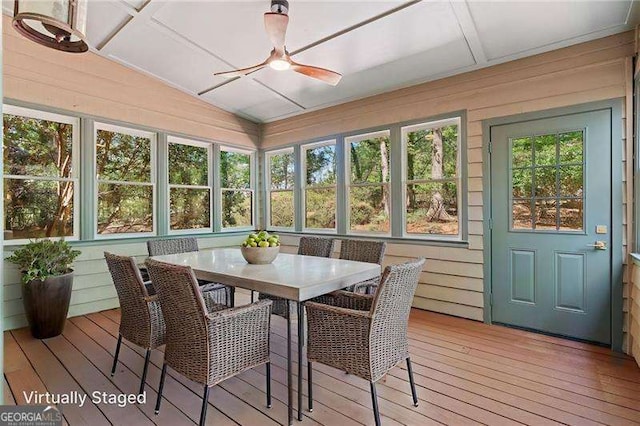 255 White Pines Dr, Alpharetta, GA 30004 - sunroom / solarium featuring hardwood / wood-style flooring, a wooden deck, and wooden walls