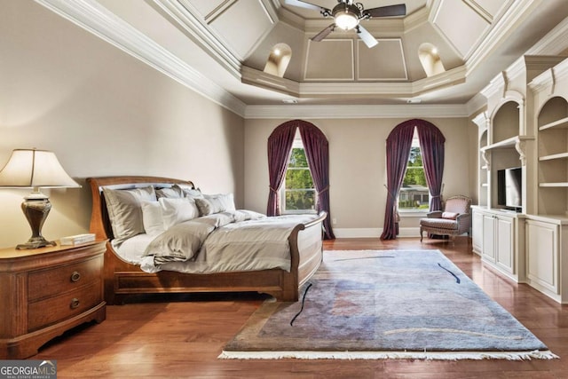 720 Heards Ferry Rd, Atlanta, GA 30328 - bedroom with wood finished floors and ornamental molding