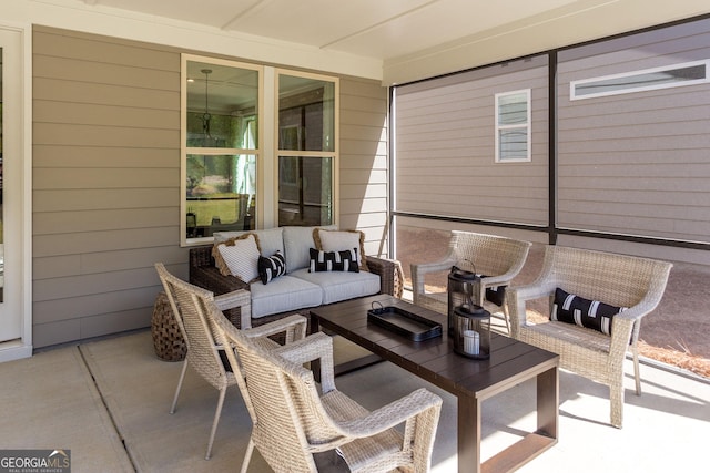 view of patio / terrace with outdoor lounge area