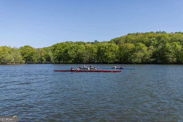 930 Riverside Rd, Roswell, GA 30075 - water view with a heavily wooded area